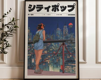 Vintage Style Manifest Art, Retro Anime Wall Decor, Indie Room Decor, Aesthetic 90s Vaporwave Print, Retro Japanese Y2K Poster