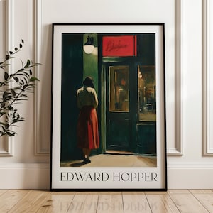 Edward Hopper Print, Mid Century Modern, Edward Hopper Poster, Vintage Edward Hopper Poster, Edward Hopper Art, American Painting