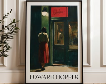 Edward Hopper Druck, Mid Century Modern, Edward Hopper Poster, Vintage Edward Hopper Poster, Edward Hopper Kunst, Amerikanische Malerei