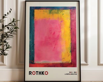 Mark Rothko Art Print, Modern Painting, Exhibition Poster, Vintage Home Decor, Wall Art, High Quality Poster, Minimalist Abstract