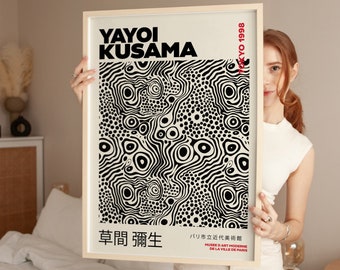 Yayoi Kusama Art Print, Exhibition Poster, Japanese Art, Texture