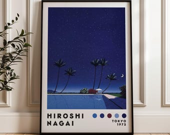 永井博アートプリント、ヴェイパーウェイヴプリント、ミニマリスト