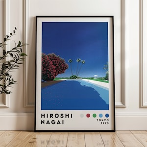 Hiroshi Nagai Art Print, Japanese Art Poster, Vaporwave Print, Home Decor, Japanese City Pop, Modern Art Print, Minimalist Poster