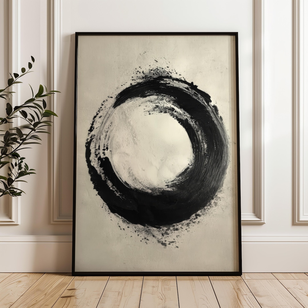 Enso Circle, Wabi Sabi Wall Art Print, Minimalist Japanese Poster - Etsy