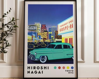 永井博アートプリント、モダンアートプリント、デジタルダウンロード