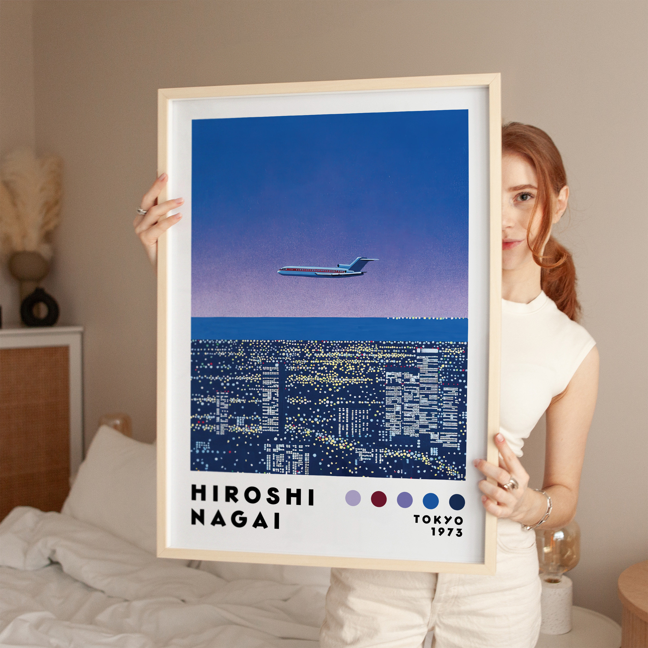 Hiroshi Nagai Art Print, Japanese Art Poster, Vaporwave Print