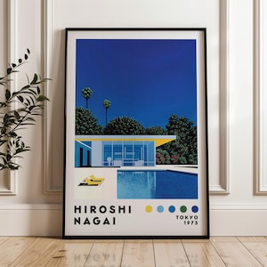 Hiroshi Nagai Art Poster, Japanese City Pop, Modern Art Print, Minimalist Poster, Japanese Art Print, Vaporwave Print, Home Decor