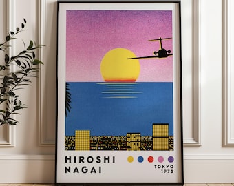 永井博アートプリント、室内装飾、日本のシティポップ、ヴェイパー