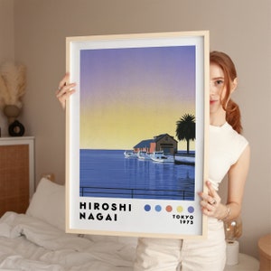 Hiroshi Nagai Art Poster, Japanese Art Print, Vaporwave Print, Home Decor, Japanese City Pop, Modern Art Print, Minimalist Poster