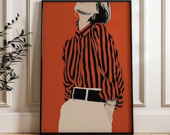 Fashion Illustration, High Fashion Poster, Chic Wall Art, Luxury Fashion Print, Abstract Room Decor, Feminist Poster, Designer Poster