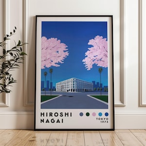 Hiroshi Nagai Art Poster, Minimalist Poster, Japanese City Pop, Japanese Art Print, Modern Art Print, Vaporwave Print, Home Decor