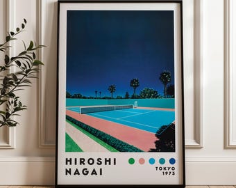 Lámina artística de Hiroshi Nagai, póster minimalista, póster de arte japonés, decoración del hogar, lámina de arte moderno, estilo pop urbano japonés, lámina vaporwave.