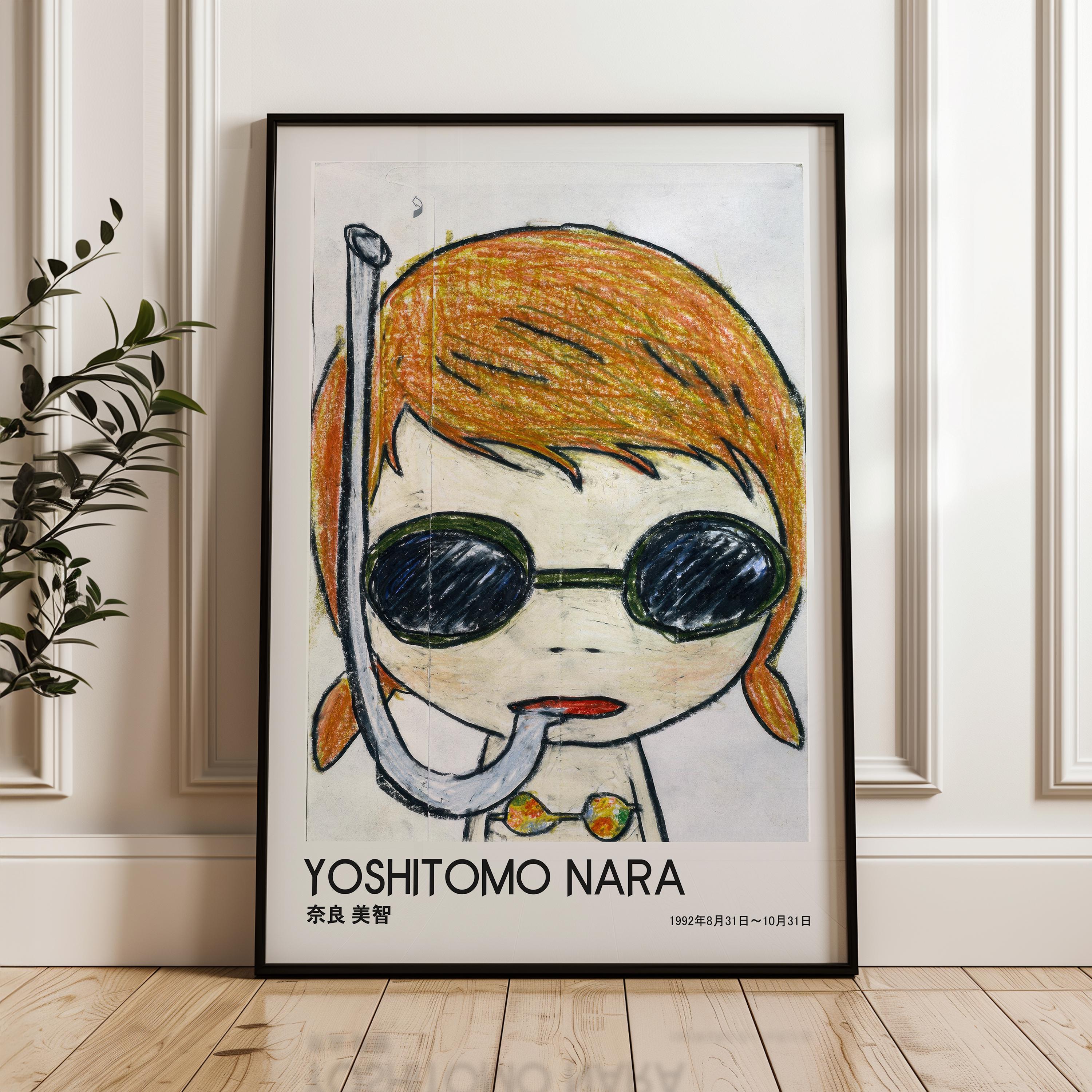 Girl With Goggles and Snorkel, Yoshitomo Nara Wall Art Print