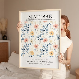 Henri Matisse Kunstdruck, Matisse Blumenposter, Pastellfarben Blume, Blumenmarkt Poster, Matissedruck, Matissepflanze, Botanisches Poster