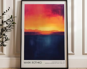 Mark Rothko Art Print, Modern Painting, Minimalist Abstract, Exhibition Poster, Wall Art, High Quality Poster, Vintage Home Decor