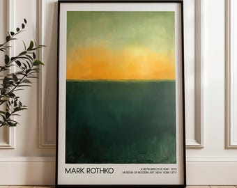 マーク・ロスコのアートポスター、現代アート展のポスター、デジタル