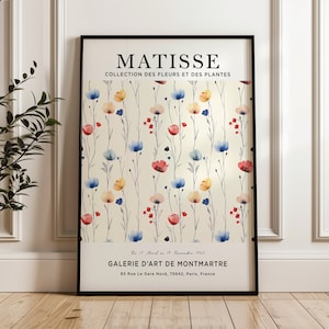 Henri Matisse Art Print, Pastel Color Flower, Matisse Flower Poster, Flower Market Poster, Matisse Print, Matisse Plant, Botanical Poster
