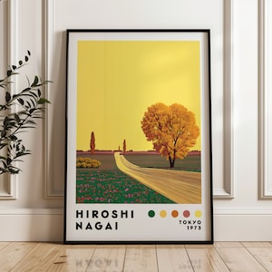 Hiroshi Nagai Art Print, Modern Art Print, Japanese Art Poster, Vaporwave Print, Home Decor, Japanese City Pop, Minimalist Poster