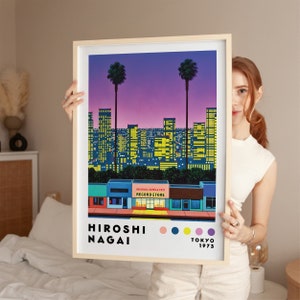 Hiroshi Nagai Art Print, Japanese Art Poster, Vaporwave Print, Home Decor, Japanese City Pop, Modern Art Print, Minimalist Poster