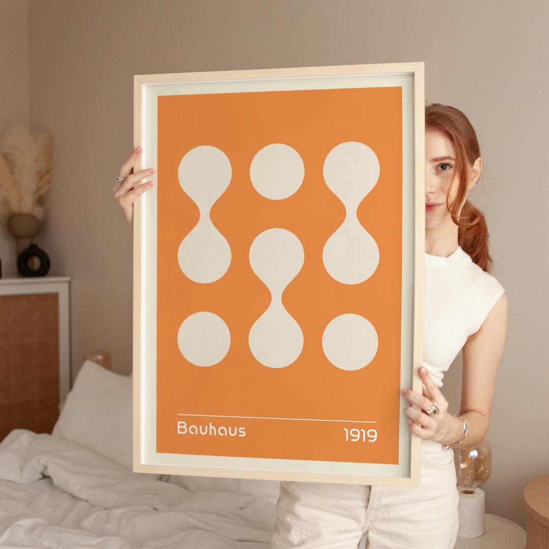 Bauhaus Geometric Poster, Minimalist Trendy Print, Mid Century Modern ...