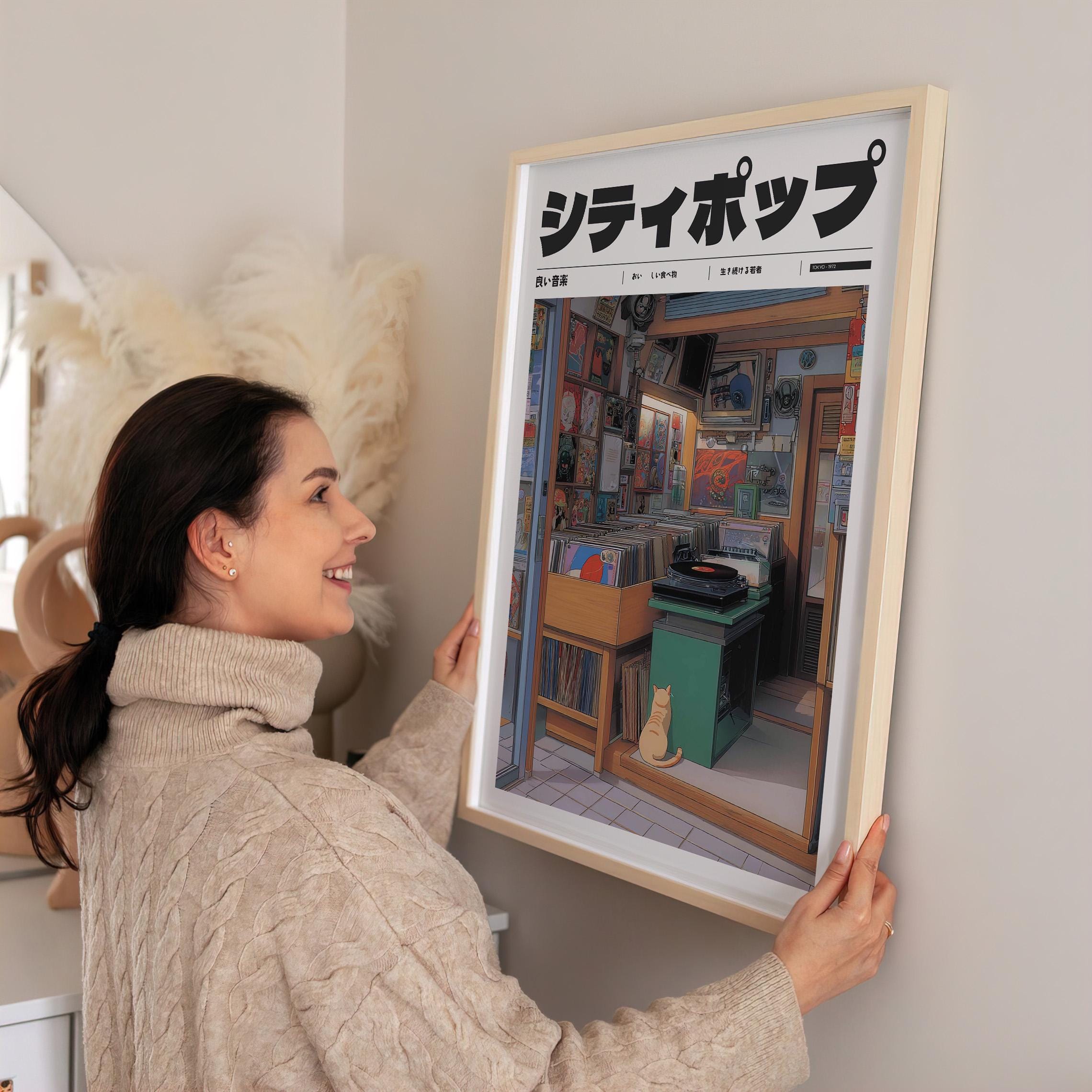 Indie Room Decor, Aesthetic 90s Vaporwave Print, Vintage Style Manifest Art, Retro Anime Wall Decor, Retro Japanese Y2K Poster