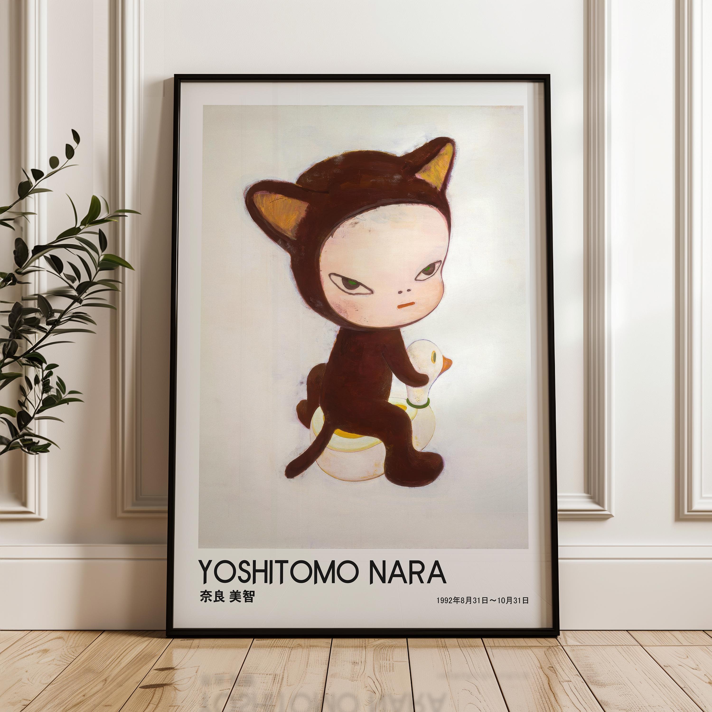 Cute Cat Costume Character, Yoshitomo Nara Wall Art Print, Modern