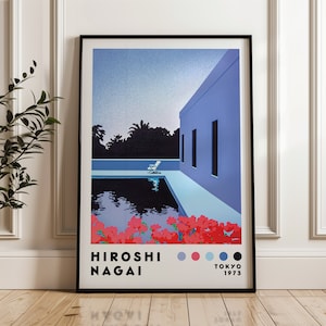 Hiroshi Nagai Art Print, Japanese Art Poster, Vaporwave Print, Home Decor, Japanese City Pop, Modern Art Print, Minimalist Poster