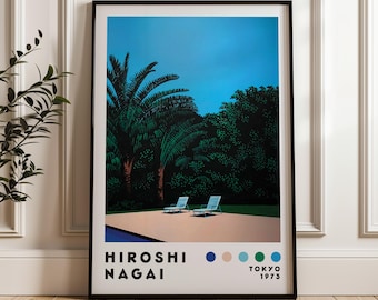永井博アートプリント、デジタルダウンロード、ヴェイパーウェイヴ