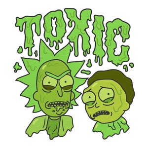 Toxic Rick and Morty Slime Embroidery