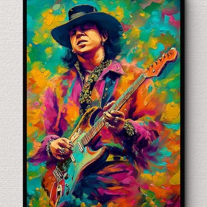 Stevie Ray Vaughan Painting - Etsy