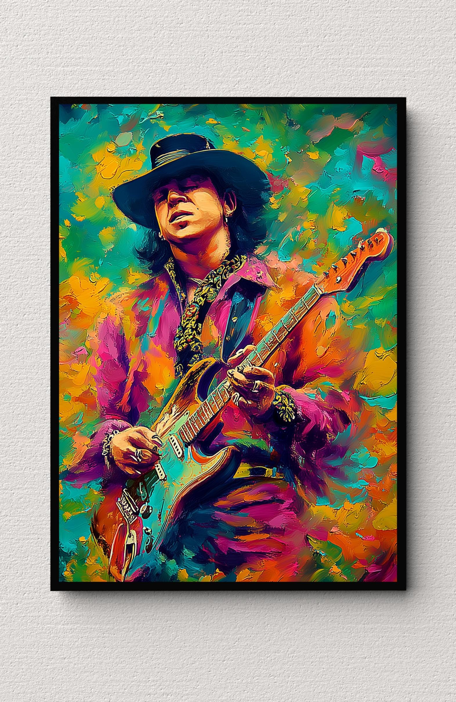 Stevie Ray Vaughan Painting - Etsy