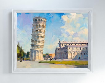 Leaning Tower of Pisa Art: Italy Travel Print (Digital Download)