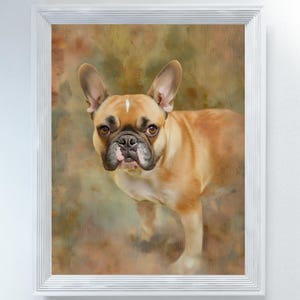Relic French Bulldog Digital Download Wall Art, French Bulldog Painting, French Bulldog Portrait, Bulldog Art, Antique Art, Dog Portrait