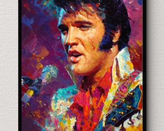 Elvis Presley Oil Painting Digital Download Wall Art