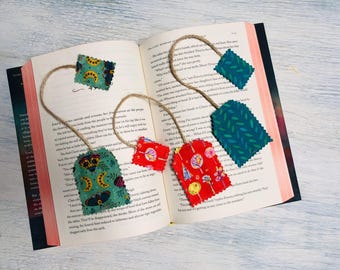 GRAB BAG* Tea Bag Bookmark, Book lover gift, present, unique, handmade,