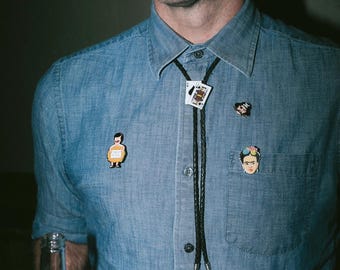 Pin Back Bolo Tie