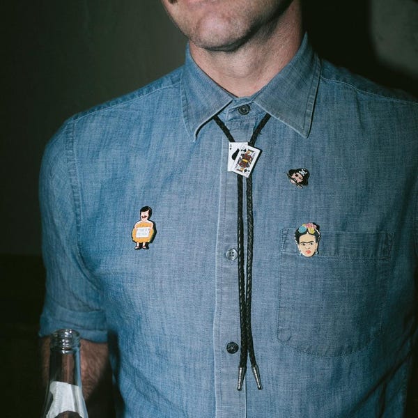 Pin Back Bolo Tie