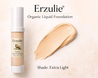 Organic Liquid Foundation | Natural Foundation in EXTRA LIGHT with Hyaluronic Acid Acne Safe Makeup  Vegan Non-comedogenic  Unscented