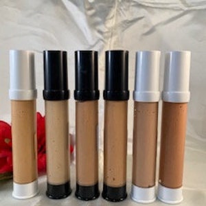 Organic foundation All natural Liquid Mineral Foundation SAMPLE SIZE 8 Shades To Choose From Non-Comedogenic Unscented Vegan image 3