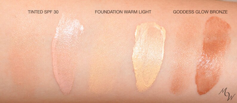 WARM LIGHT Organic Foundation Natural Liquid Mineral Foundation Acne Safe Makeup Vegan Non-Comedogenic Foundation Cruelty Free Makeup image 4