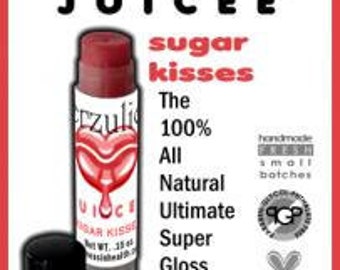 Organic Lip Gloss Juicee Tube in Sugar Kisses and Caramel Latte  Sheer tint with shimmer