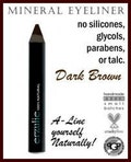 Organic Dark Brown Eyeliner Pencil, with or without sharpener, cruelty free eyeliner, Eyebrow