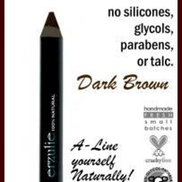Organic Eyeliner Pencil  Dark Brown Chubby Eyeliner/ Eyebrow Pencil  Natural Makeup Cruelty Free Cosmetics  Chubby Size Eyeliner Pencil