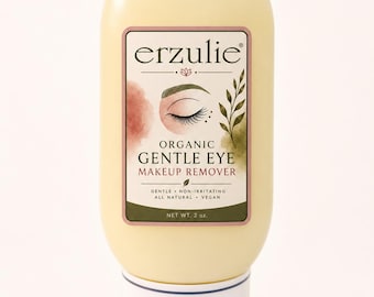 Organic Eye Makeup Remover Gel  Unscented   Vegan Formula   Removes waterproof makeup with ease | Gentle formula