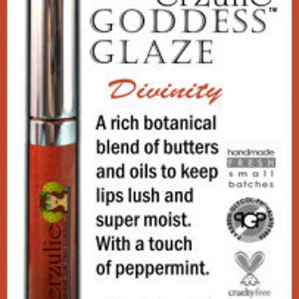 All Natural Mineral Lip Gloss    DIVINITY    Goddess Glaze™   Organic lip gloss  High Shine Lip Color  Cruelty Free lip gloss