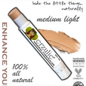 Korektor organiczny w odcieniu MEDIUM LIGHT Niekomedogenny, bezpieczny dla trądziku, makijaż o dodatkowym kryciu | Makijaż bez okrucieństwa | Czyste piękno | Doskonałe krycie