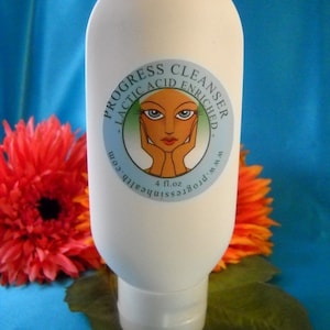 Progress™ All Natural Lactic Acid Clarifying Cleanser | Gentle Exfoliating Face Wash for Oily, Aging & Sensitive Skin | Unscented 4 oz