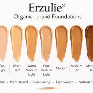 Biologische foundation|  Geheel natuurlijke vloeibare minerale foundation MONSTERMAAT Niet-comedogeen, ongeparfumeerd Veganistisch