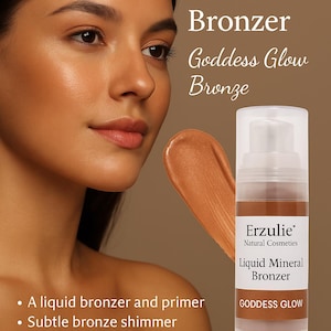 Organic Bronzer  Liquid Mineral Goddess Glow™ Natural Bronzer Acne  Safe Makeup  Vegan    Non-Comedogenic