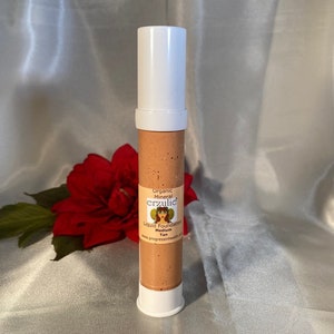 Organic Foundation and Non Shimmer Bronzer  MEDIUM TAN  Natural Acne Safe Cosmetic Liquid Mineral Foundation  Vegan Makeup